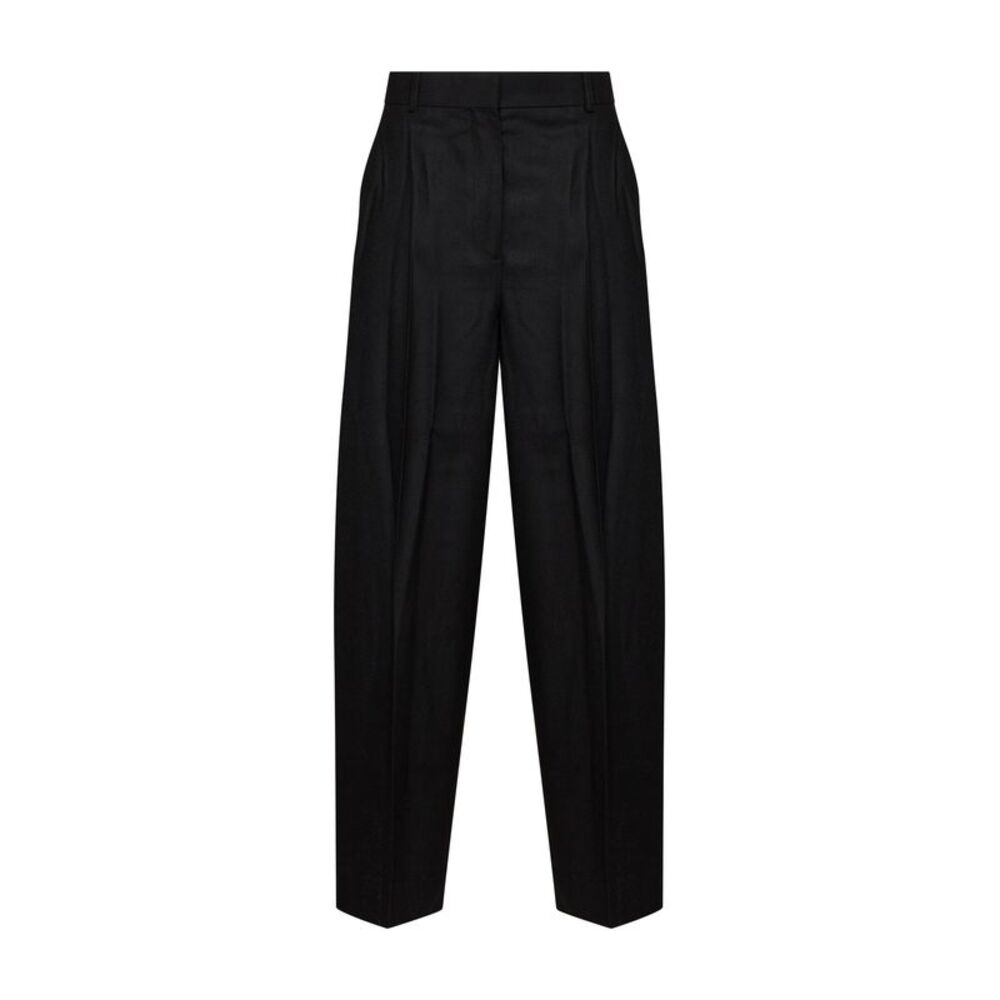 Toteme Women Black Flannel High-Waisted Trousers